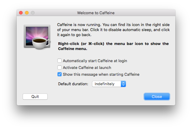 caffeine for mac